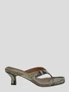 Paris Texas Snakeskin Mules In Multi