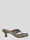 Paris Texas Snakeskin Mules