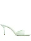 Paris Texas Transparent Lidia Mule 70 Heeled Sandals In Celadon