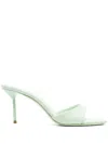 Paris Texas Transparent Lidia Mule 70 Heeled Sandals In Celadon