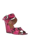 Paris Texas Arizona 100mm Leather Sandals In Ibiscus