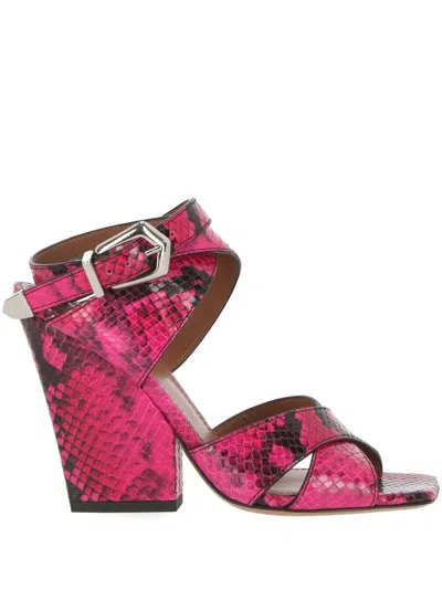 Paris Texas Arizona 100mm Leather Sandals In Ibiscus