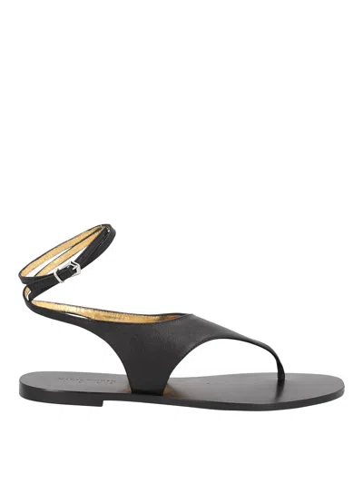 Paris Texas Sandals In Leather In Black