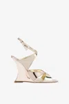 Paris Texas Sandals In Platinum Mirror-effect Leather In Platinum