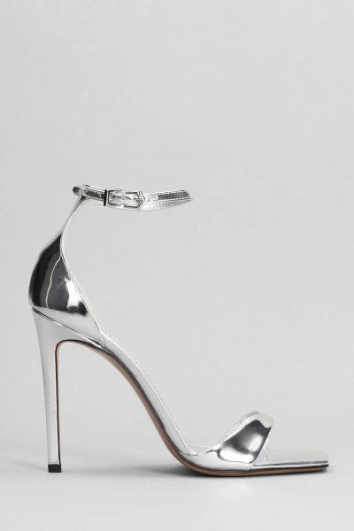 Paris Texas Sandals In Silver Leather