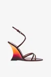 Paris Texas Sandals In Wine Sunset Mirror-effect Leather In Multi