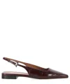 Paris Texas Embossed-crocodile Ballet Flats In Red
