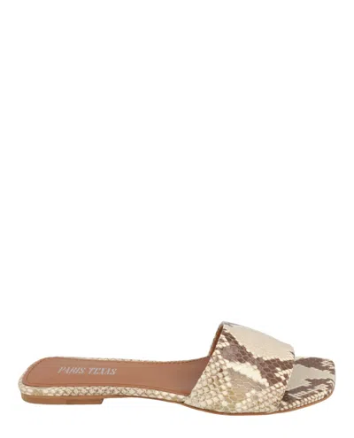 Paris Texas Sanremo Python Embossed Flat Sandals In Multi