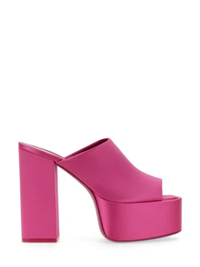 Paris Texas Sasha Open-toe Mules With Wide Strap In Pink