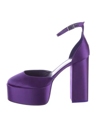 Pre-owned Paris Texas Satin D'orsay Pumps In Purple
