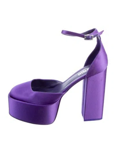 Pre-owned Paris Texas Satin D'orsay Pumps In Purple