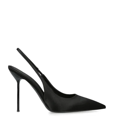 PARIS TEXAS SATIN LIDIA SLINGBACK PUMPS 105