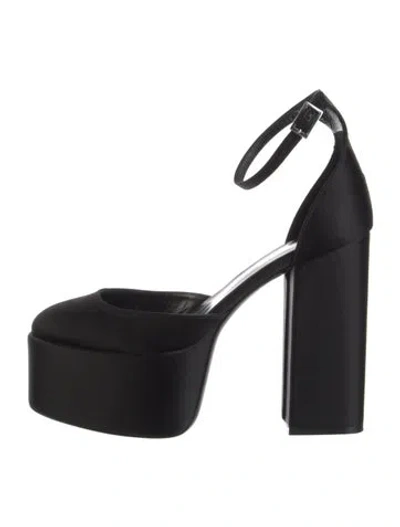 Pre-owned Paris Texas Satin Pumps In Black
