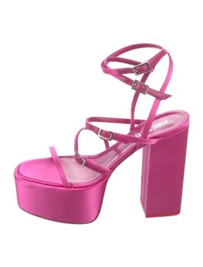 Pre-owned Paris Texas Satin Sandals In Pink