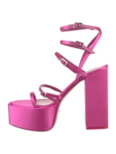 Pre-owned Paris Texas Satin Sandals In Pink