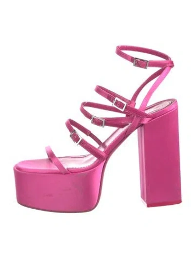 Pre-owned Paris Texas Satin Sandals In Pink