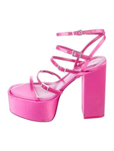 Pre-owned Paris Texas Satin Sandals In Pink