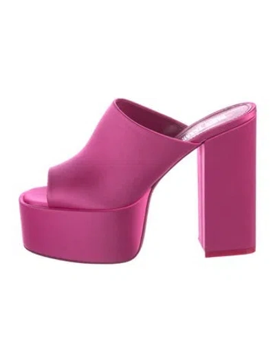 Pre-owned Paris Texas Satin Slides In Pink