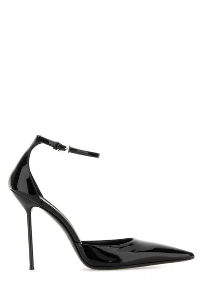 Paris Texas Pointed-toe High Heel Pumps With Ankle Strap In Black