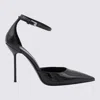 Paris Texas Arrow Toe Heeled Shoes With Delicate Ankle Strap In Black