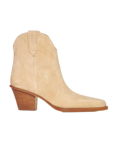 Paris Texas 60mm Sedona Suede Ankle Boots In Nude & Neutrals