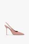 Paris Texas Sharp, Pointed Slingbacks In Patent Texas Pink Leather In Texas Pink
