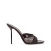 Paris Texas Leather Mesh Lidia Mules 105