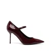 Paris Texas 90mm Leather Pumps In Burgundy