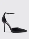 Paris Texas Arrow Toe Heeled Shoes With Delicate Ankle Strap In Black
