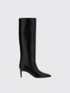 Paris Texas Arrow Toe Stiletto Boots In Black Leather In Black