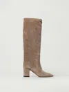 Paris Texas Anja Knee-high Block Heel Boots In Brown