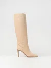 Paris Texas 85mm Knee-high Suede Boots In Ecru