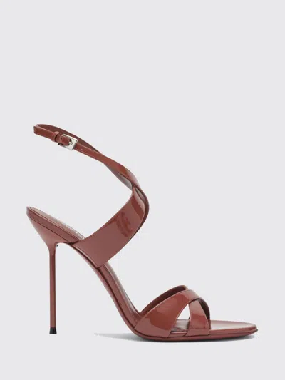 Paris Texas Lidia Sandals In Desert Rose Patent Leather In Burgundy