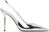 Paris Texas Lidia 115mm Metallic-effect Leather Pumps In Silver