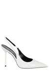 Paris Texas 100mm Lidia Slingback Pumps In White