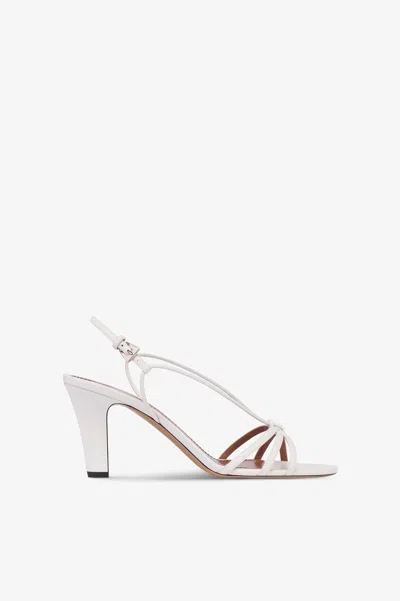 Paris Texas Slingback Sandals In White Leather