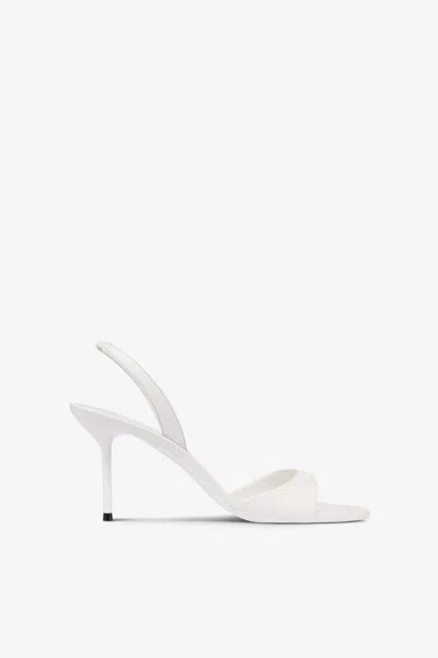 Paris Texas Slingback Sandals In White Leather