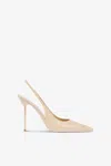 Paris Texas Slingbacks In Almond Patent Leather