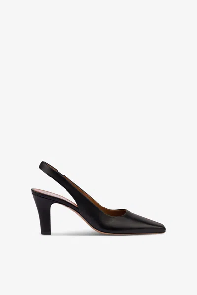 Paris Texas Slingbacks In Black Leather