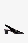 Paris Texas Slingbacks In Black Patent Leather In Black