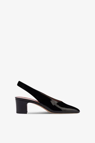 Paris Texas Slingbacks In Black Patent Leather