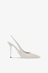 Paris Texas Slingbacks In Grey Patent Leather