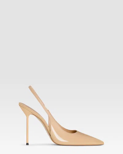 Paris Texas Lidia Slingback Pumps Pointed Toe Stiletto In Brown