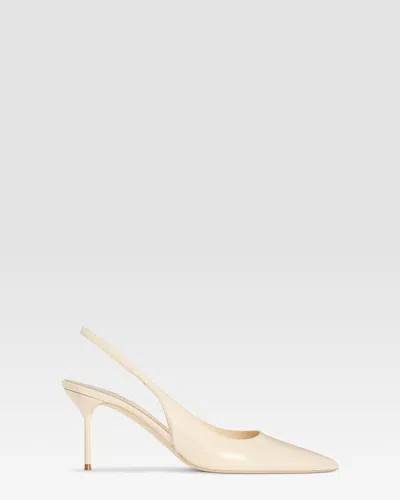 Paris Texas Slingbacks In Ivory Patent Leather In Neutral