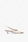 Paris Texas Slingbacks In Milk White Leather In Milk White