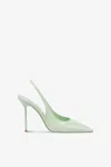 Paris Texas Slingbacks In Mint Patent Leather In Mint