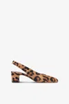 Paris Texas Slingbacks In Natural Leopard-print Suede Leather In Natural