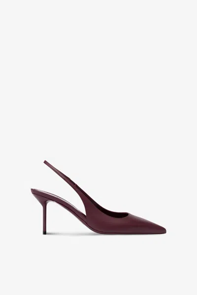 PARIS TEXAS SLINGBACKS IN ROUGE NOIR LEATHER
