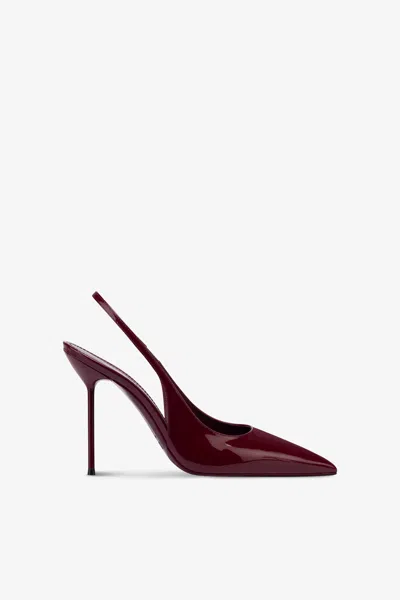 Paris Texas Slingbacks In Rouge Noir Patent Leather In Red