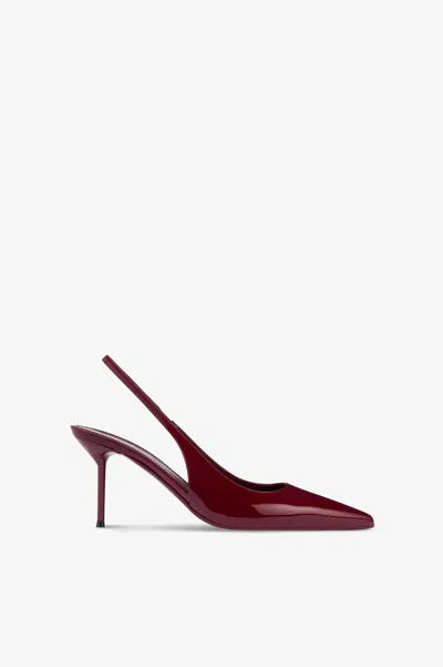 Paris Texas Slingbacks In Rouge Noir Patent Leather